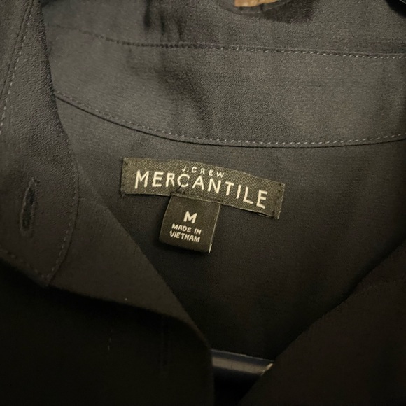 Jcrew Navy Button-Up Tie Front Shirt NWOT - Picture 6 of 8